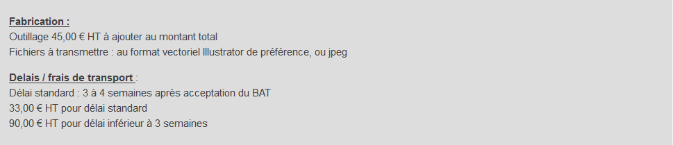 Informations et descriptif mini-fanions