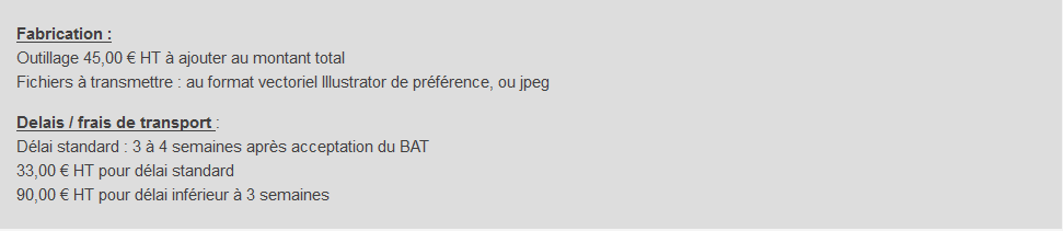 Informations drapeaux de table mini-beachwing